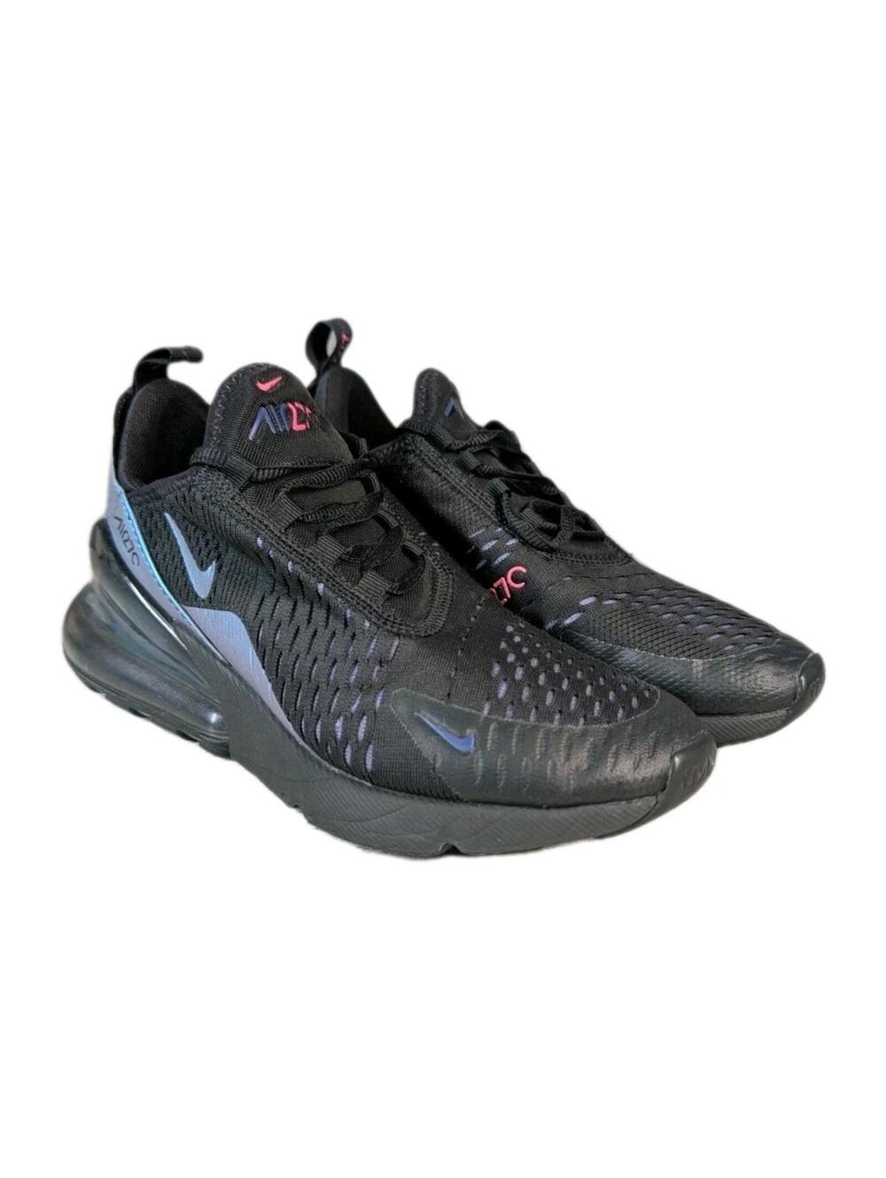 Nike Youth 5Y Air Max 270 Throwback Future Black/ Laser Fuchsia Athletic Shoes
